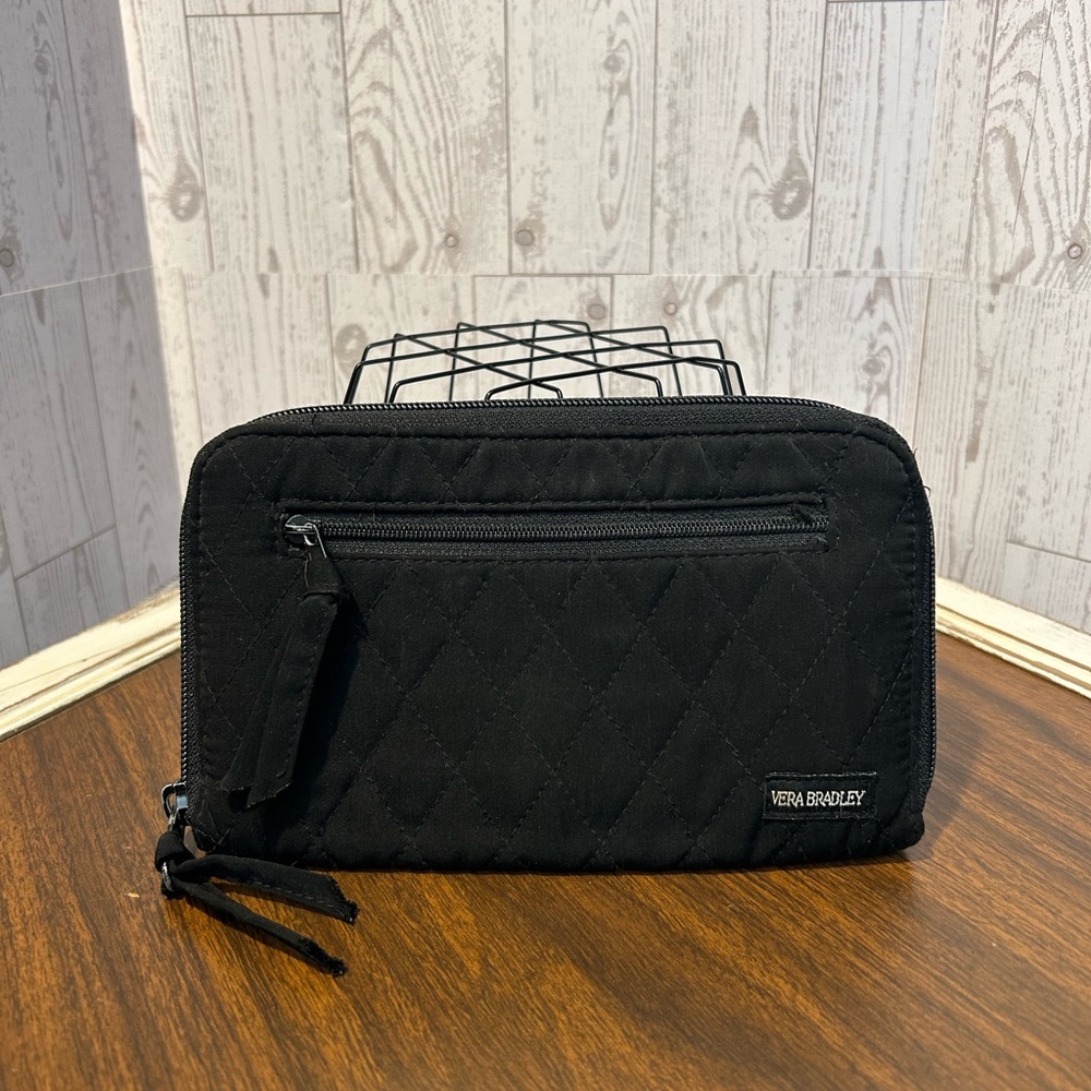 Vera Bradley Black Quilted Zip Wallet